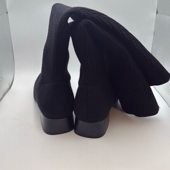 CUSHIONAIRE Women's Rialto Knit Knee-High Boot with Block Heel SIZE 7 BLACK NEW - Picture 4 of 6